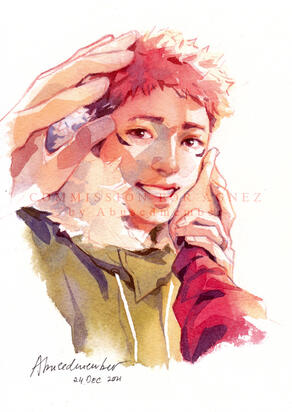 Commission for Agnez. 10.5 x 14.8 cm.