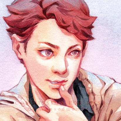 Commission for Rysa. 10 x 10 cm.