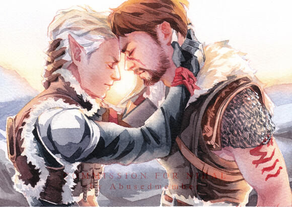 Commission for Nihal. 10.5 x 14.8 cm.